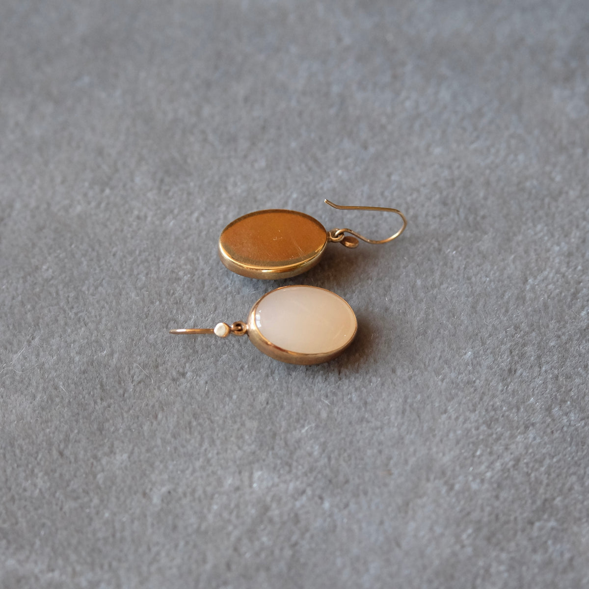 Moonstone Oval Cabochon Earrings