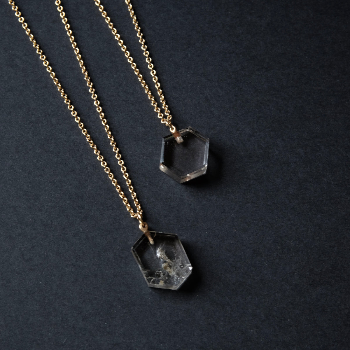 Slab Quartz Pendant on 14K Chain