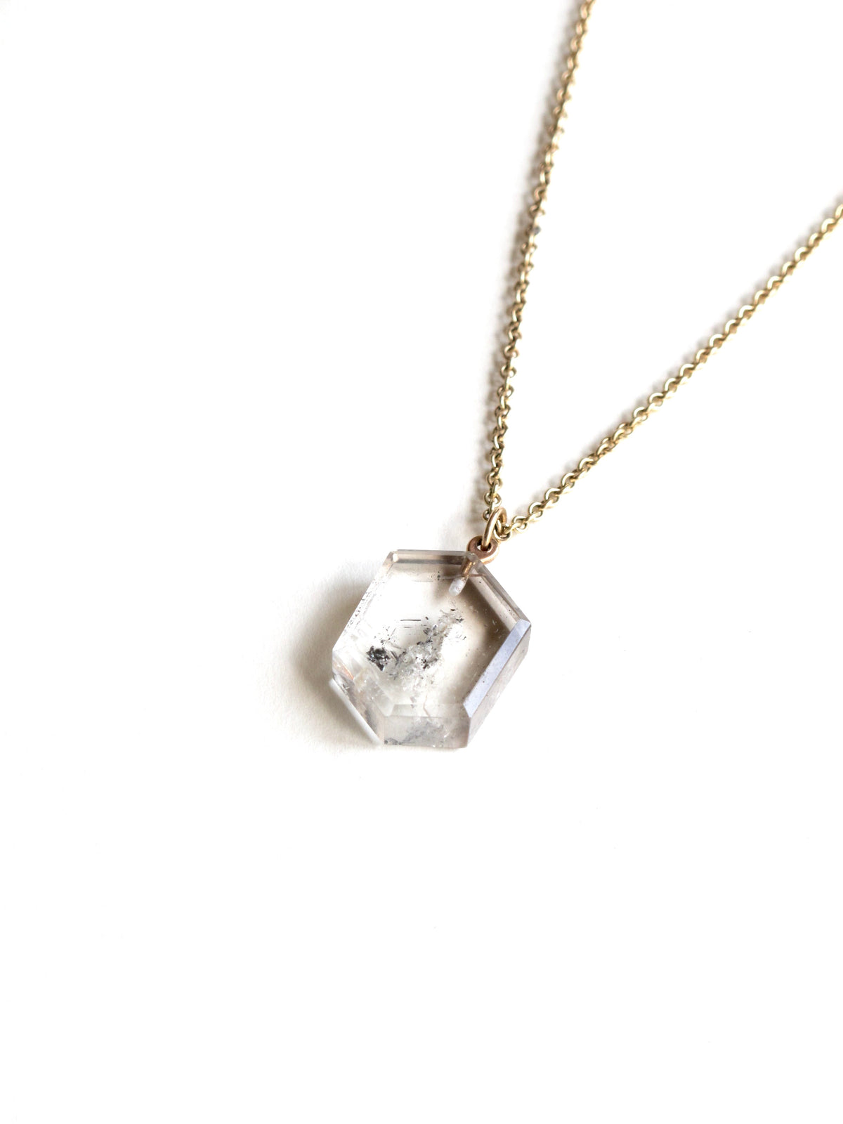Slab Quartz Pendant on 14K Chain