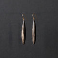 Long Thin Carved Horn Earrings