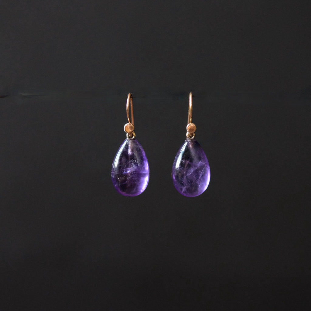 Amethyst Tear Drop Earrings