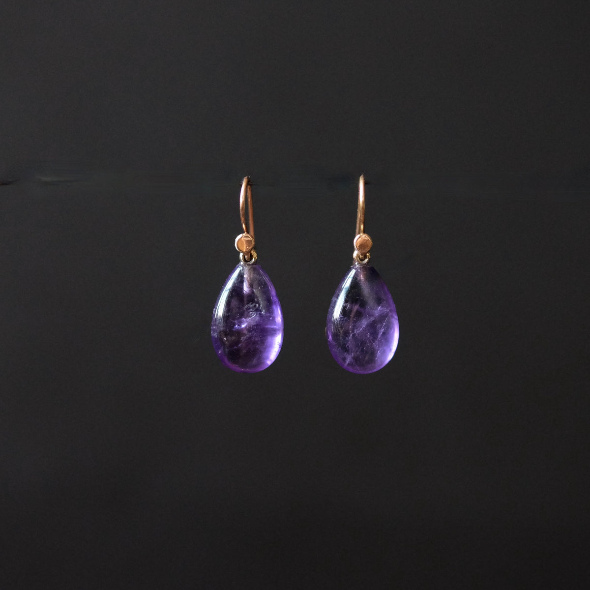 Amethyst Tear Drop Earrings
