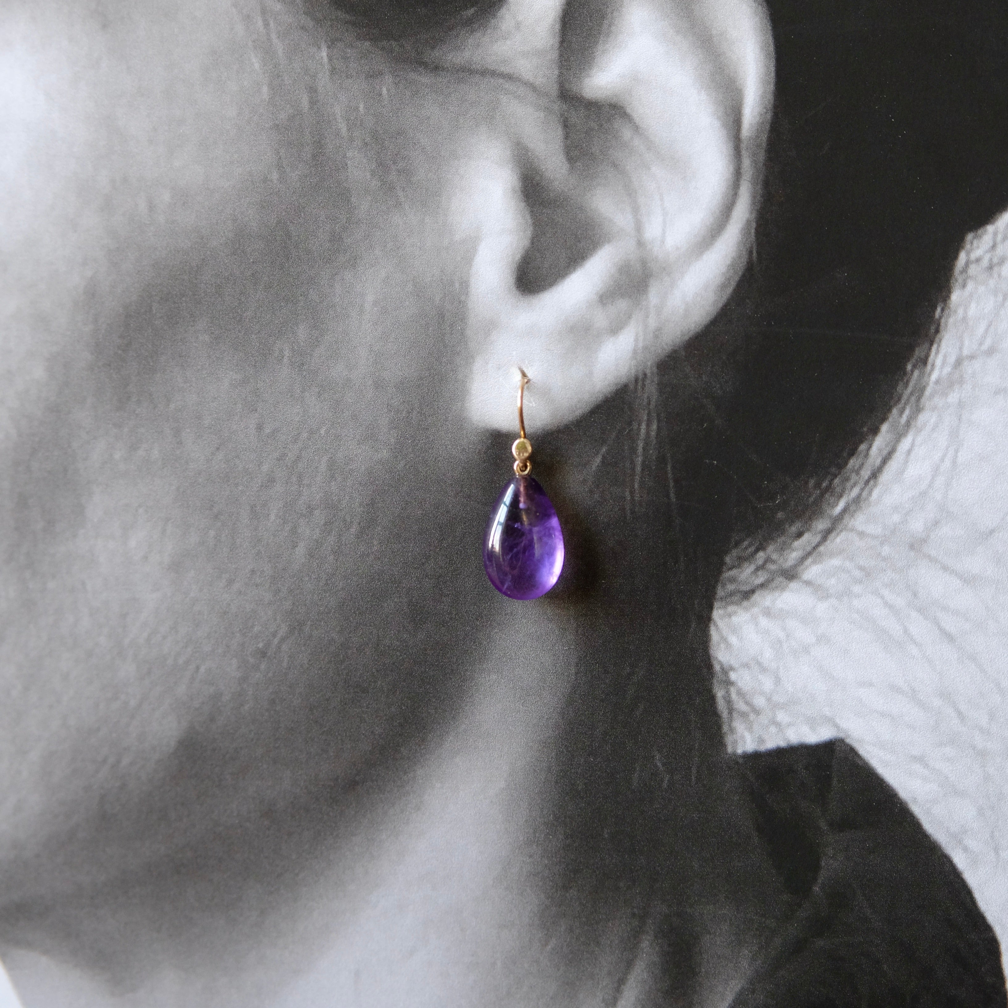 Amethyst Tear Drop Earrings