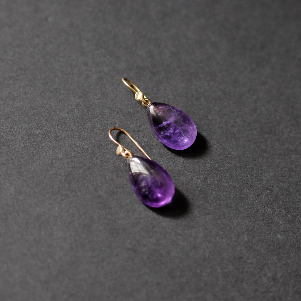 Amethyst Tear Drop Earrings