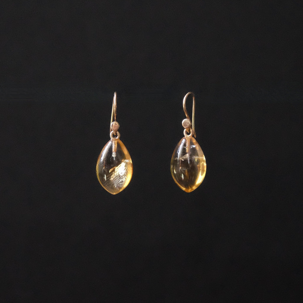 Citrine Tear Drop Earrings