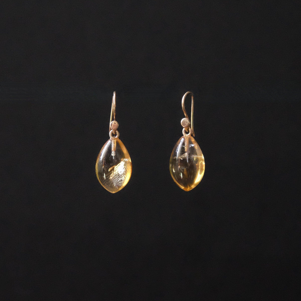 Citrine Tear Drop Earrings