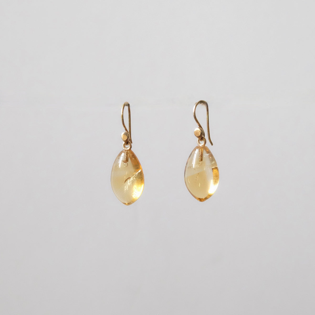 Citrine Tear Drop Earrings