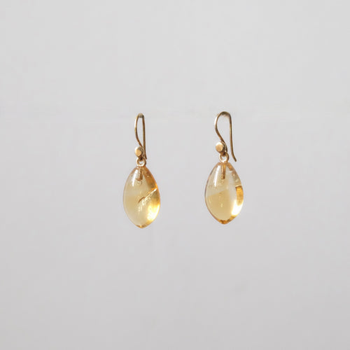 Citrine Tear Drop Earrings