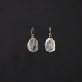 Faceted Rutilated Quartz Bezel Set Earrings