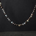 Black Pearl and Labrodorite Beaded Necklace