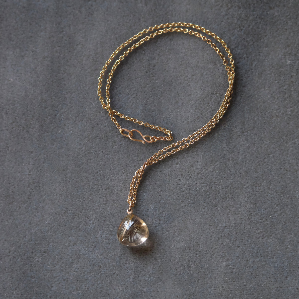 Rutilated Quartz Pear Shape Pendant