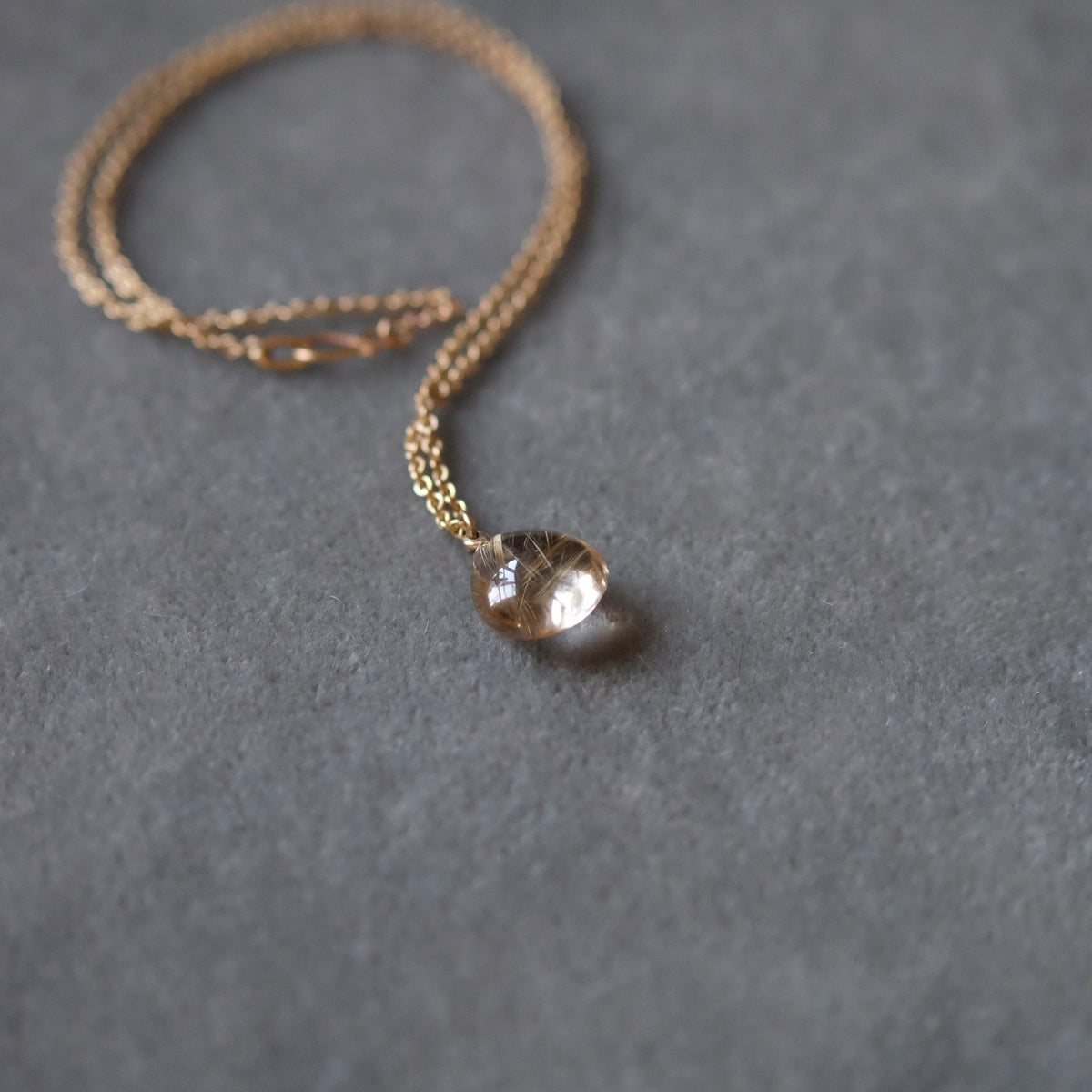 Rutilated Quartz Pear Shape Pendant