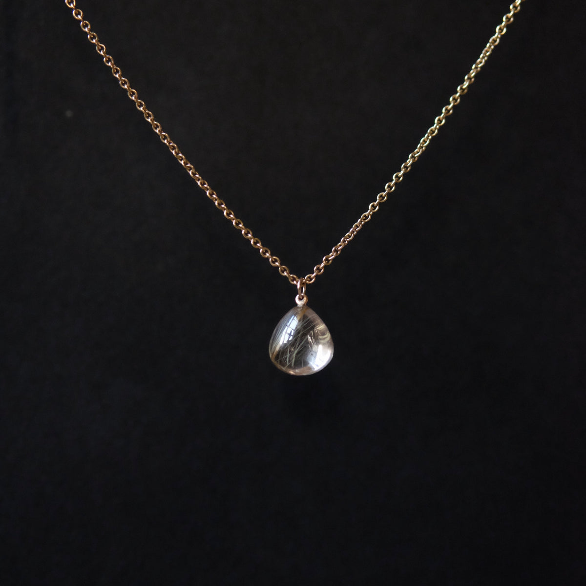 Rutilated Quartz Pear Shape Pendant
