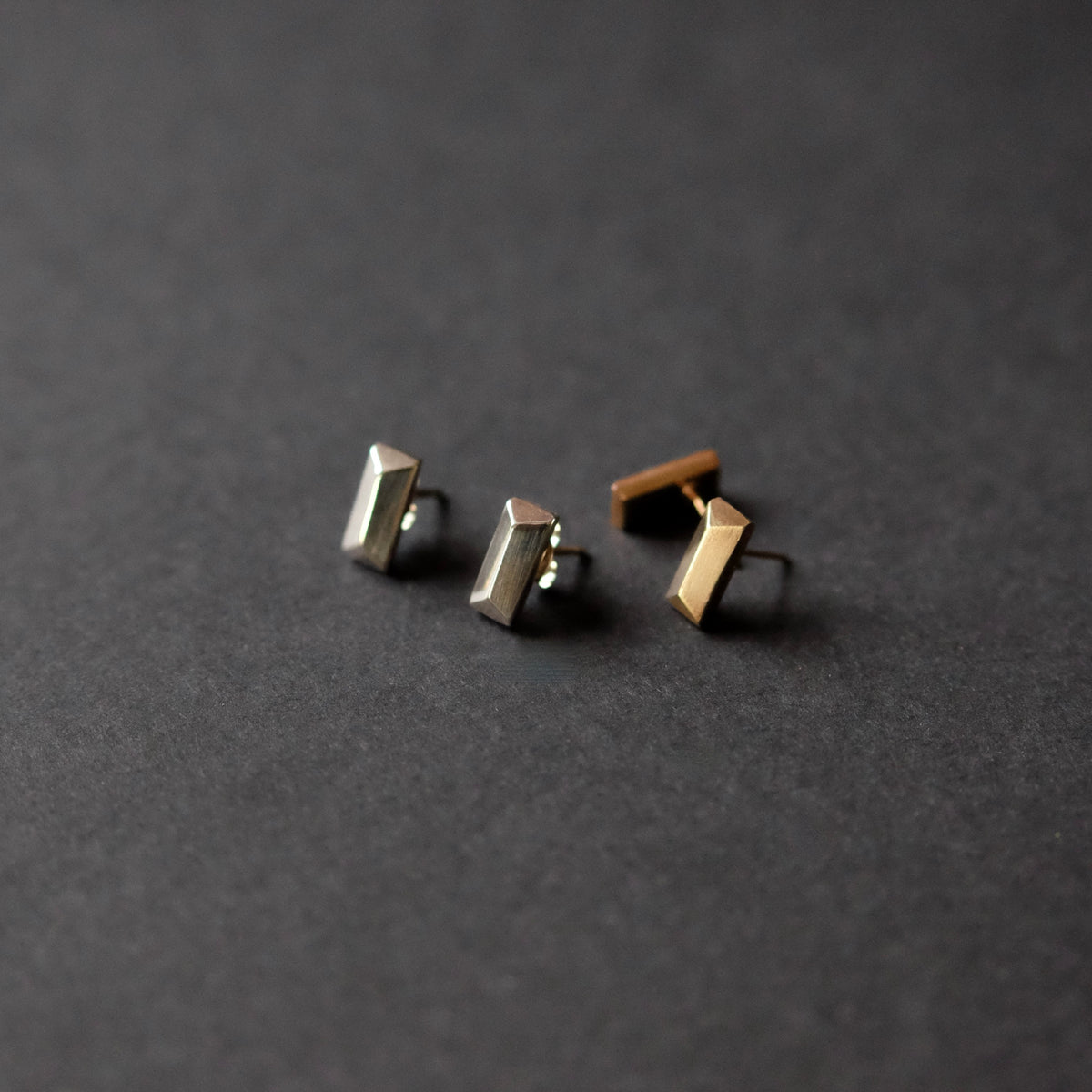 Ingot Stud Earrings
