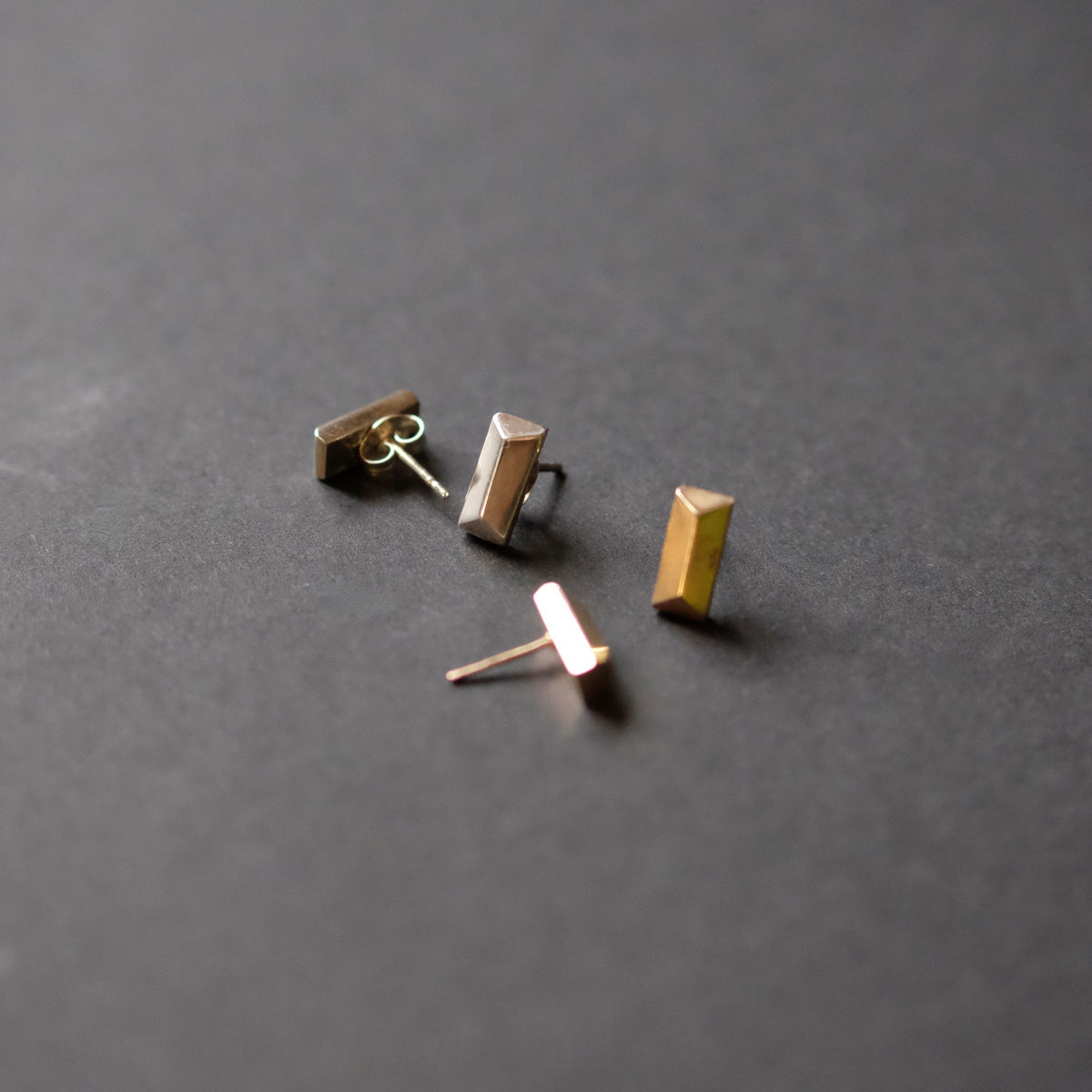 Ingot Stud Earrings