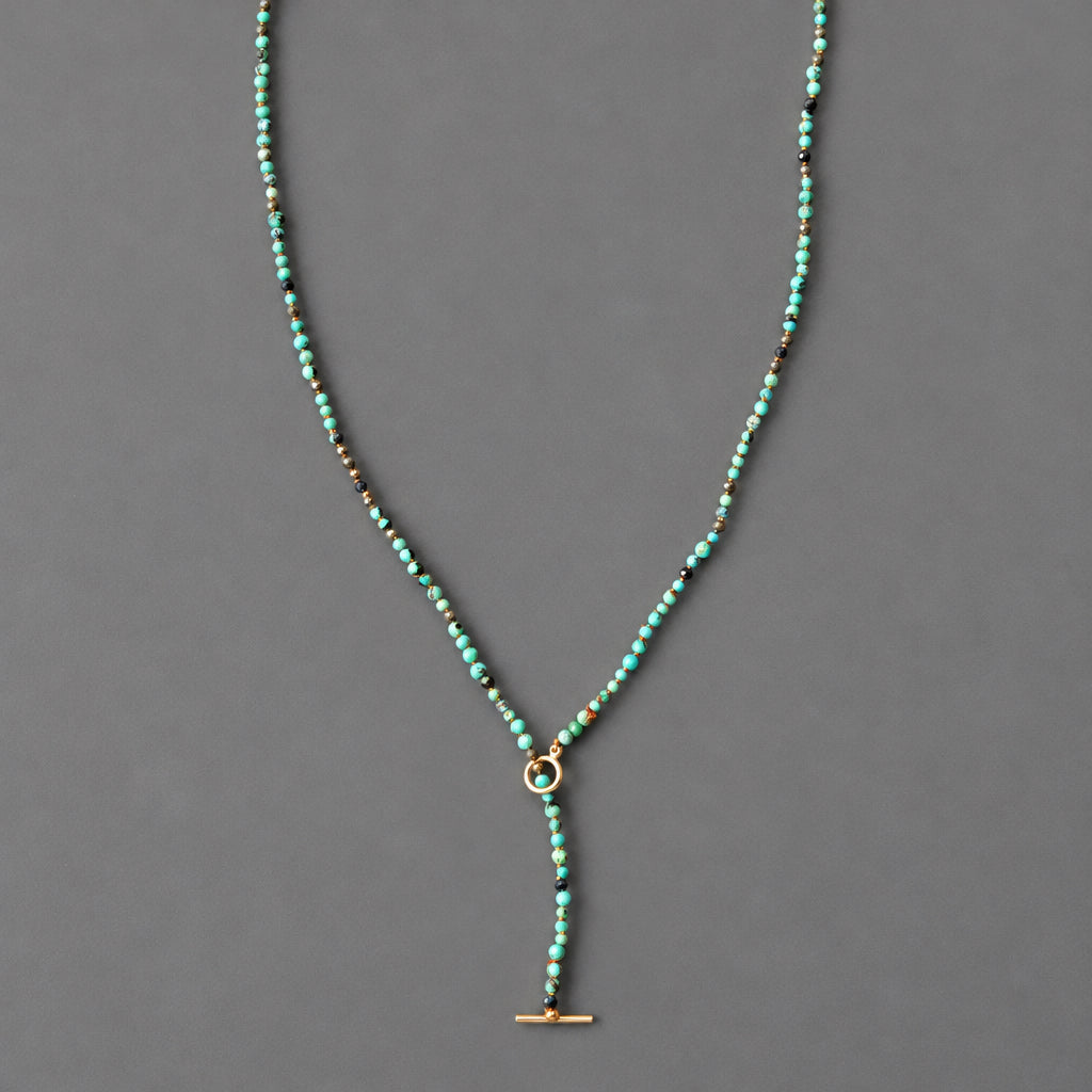 Tiny Turquoise Bead Necklace