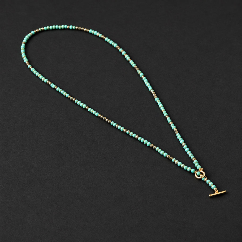 Tiny Turquoise Bead Necklace