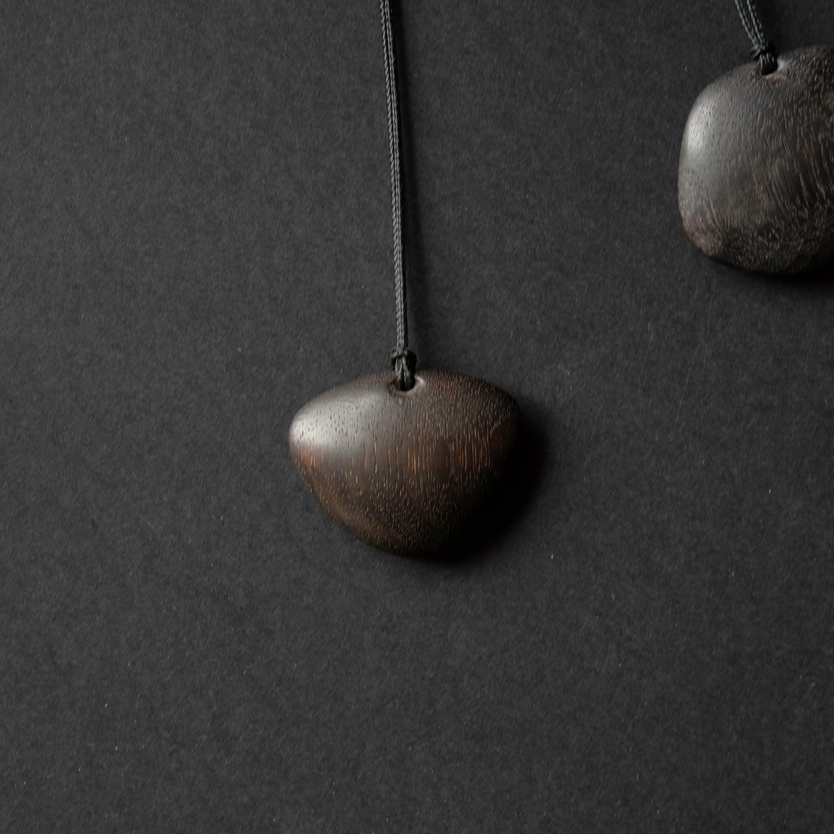 Ebonized Walnut Hand Carved Pendant