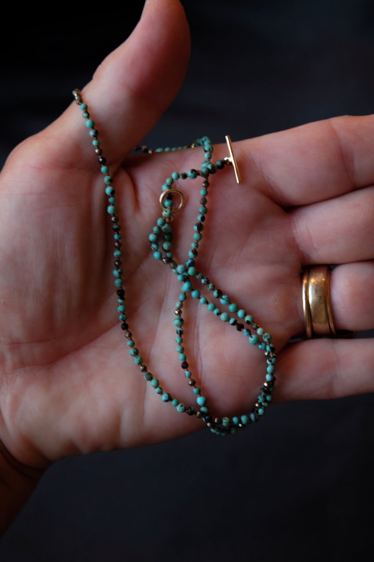 Tiny Turquoise Bead Necklace