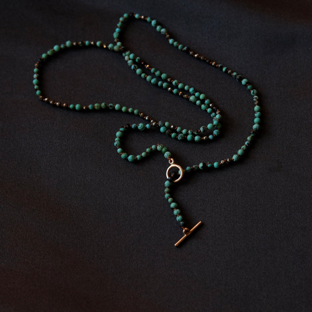 Tiny Turquoise Bead Necklace