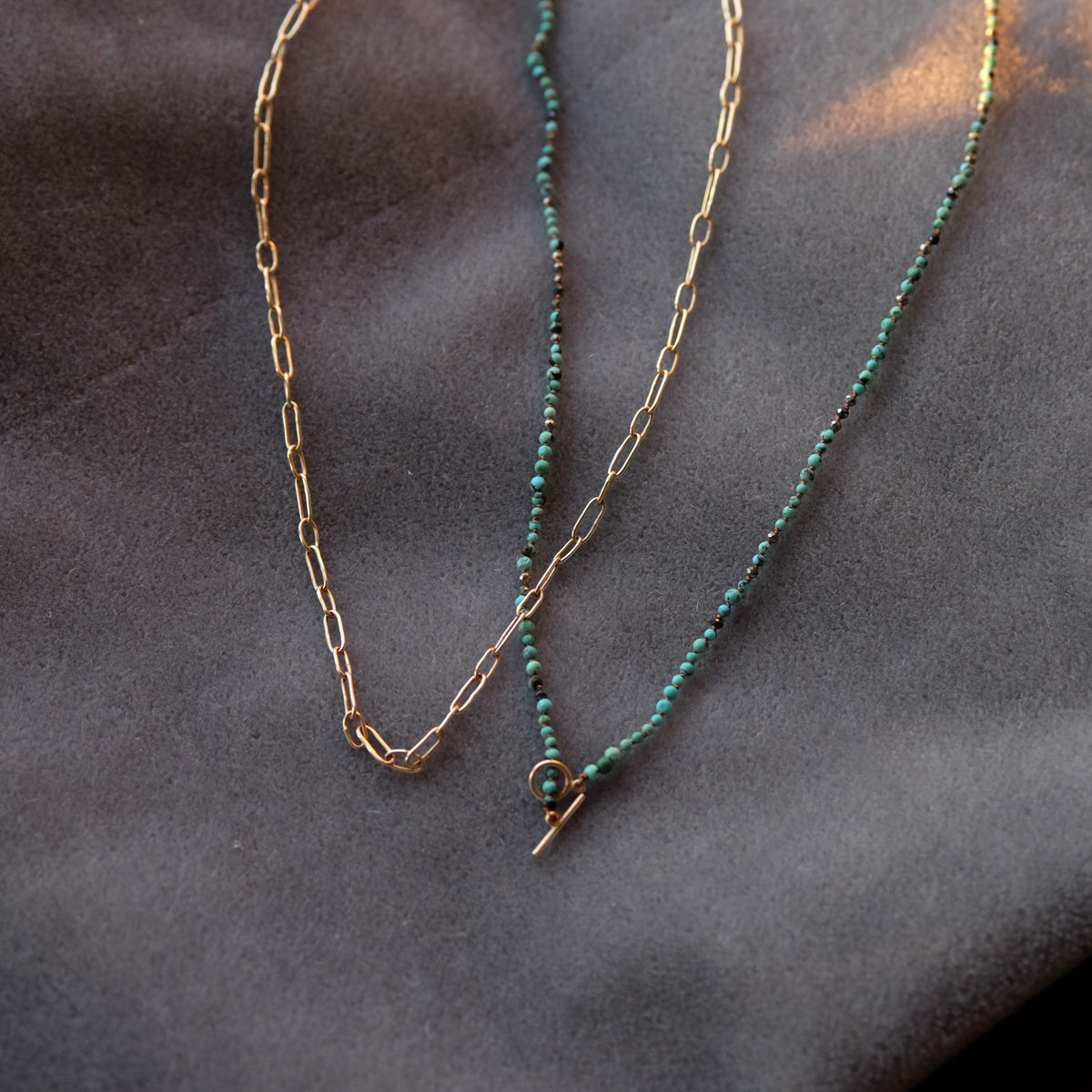 Tiny Turquoise Bead Necklace