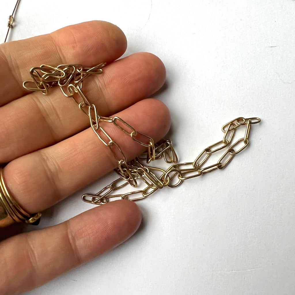 Hand Made 14k Gold Oval Link Chain