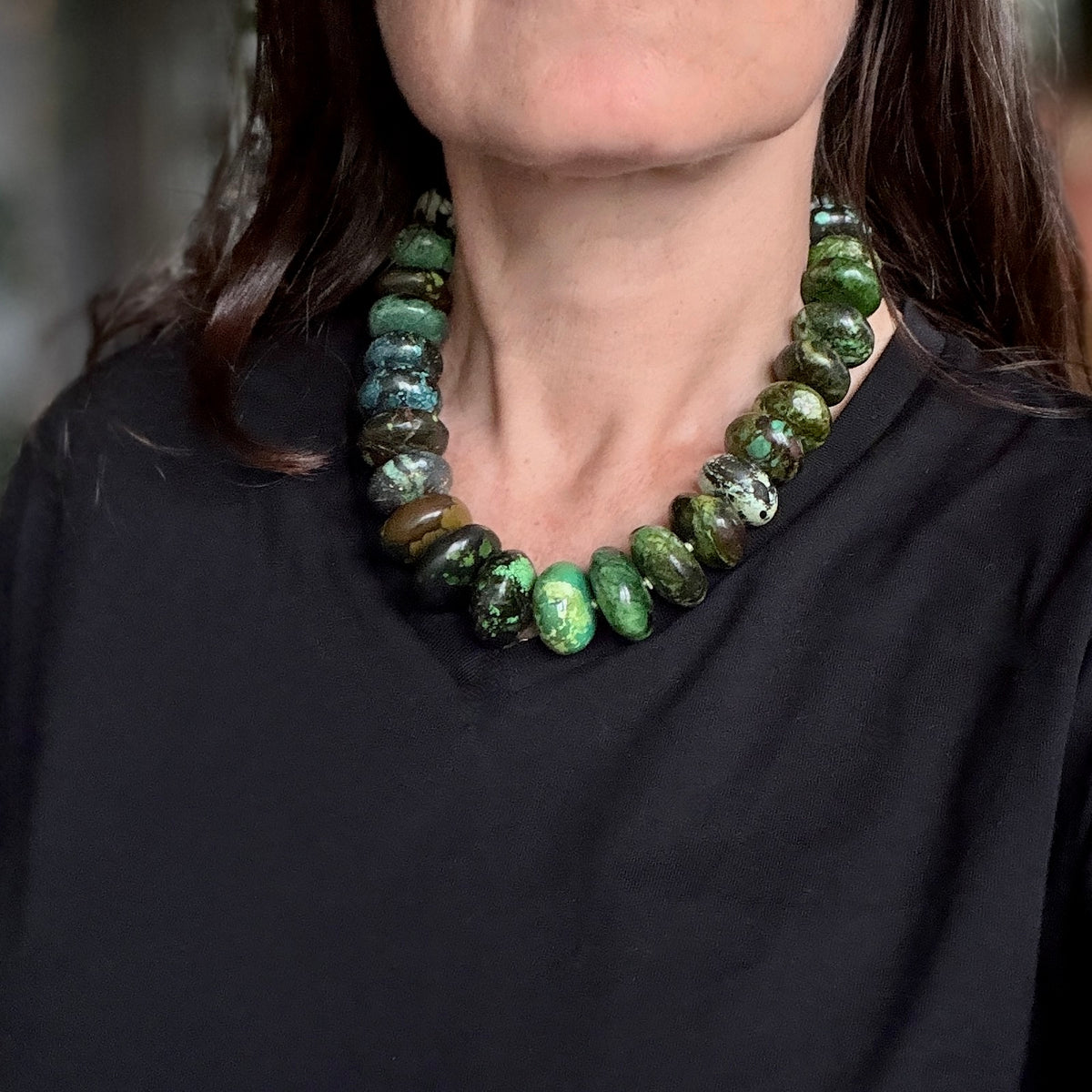 Large Turquoise Bead Necklace