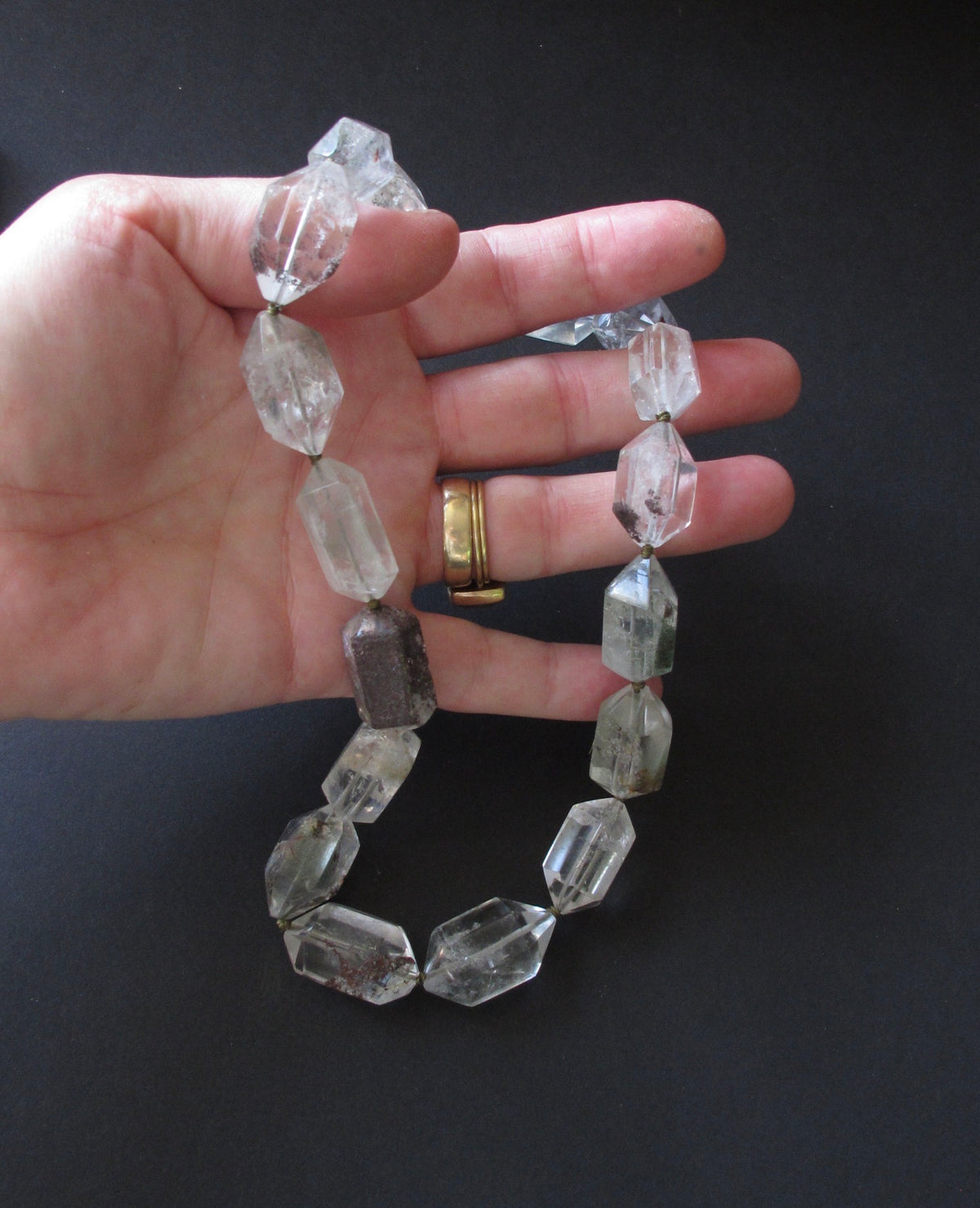Chunky Rock Crystal Choker Necklace