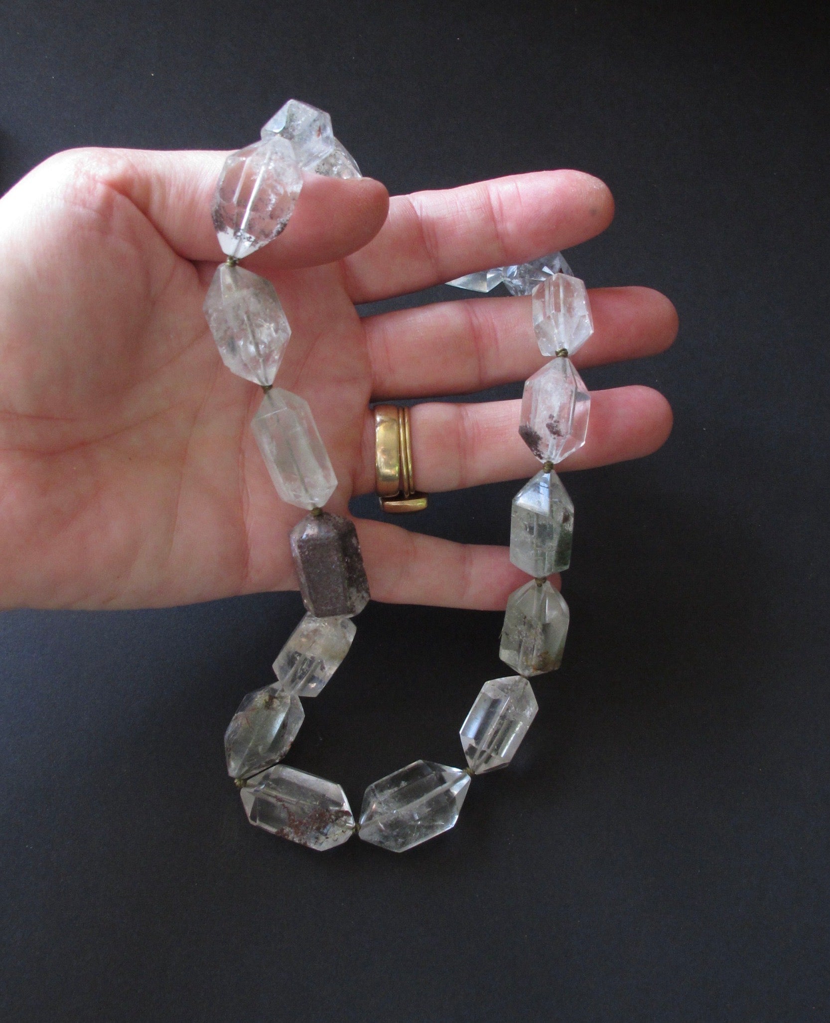 Chunky Rock Crystal Choker Necklace
