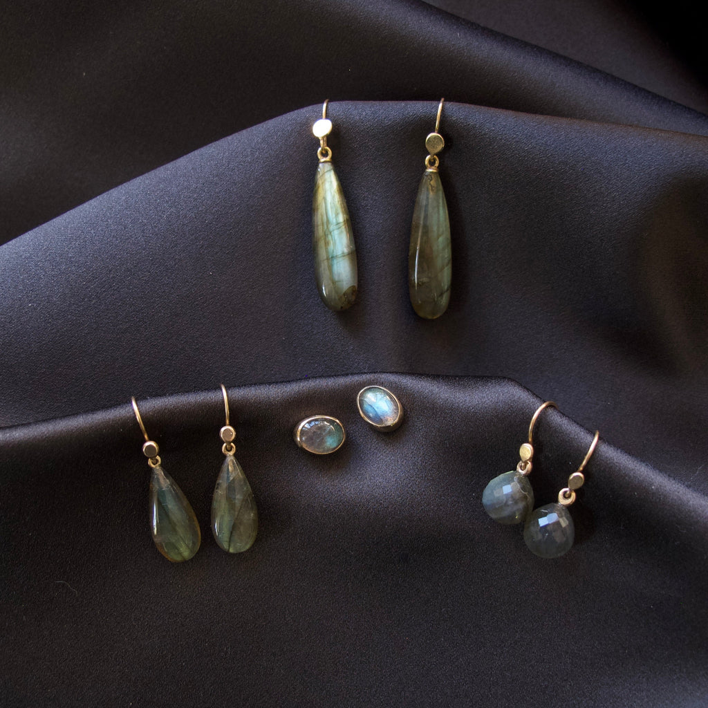 Labrodorite Stud Earrings