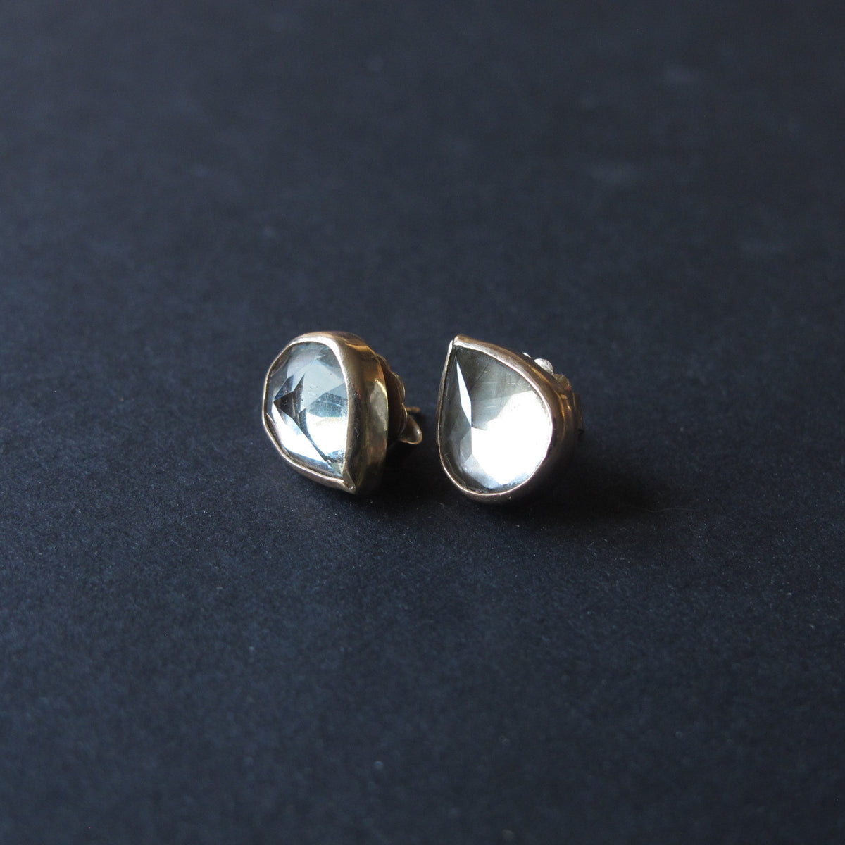 Pear Cut Aquamarine Stud Earrings