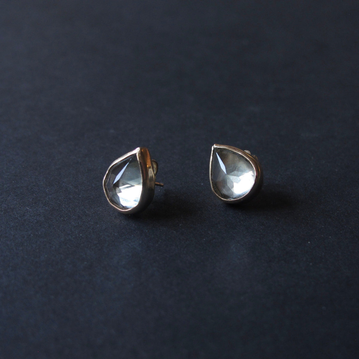Pear Cut Aquamarine Stud Earrings