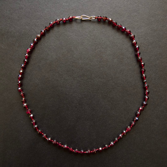 Faceted Garnet Necklace