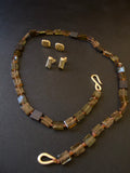 Tourmaline Square Beaded Necklace