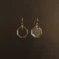 Rock Crystal Octagonal Earrings