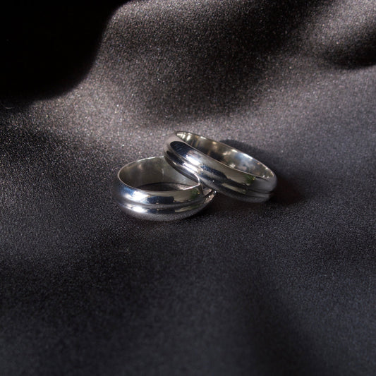 Sterling Silver Grooved Band