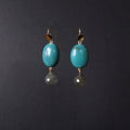 Turquoise Earrings with Laborite Briolettes