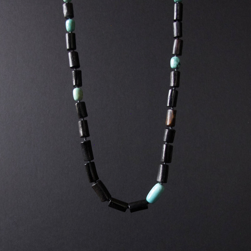 Black Coral and Turquoise Necklace