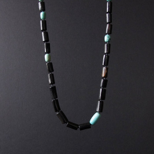 Black Coral and Turquoise Necklace