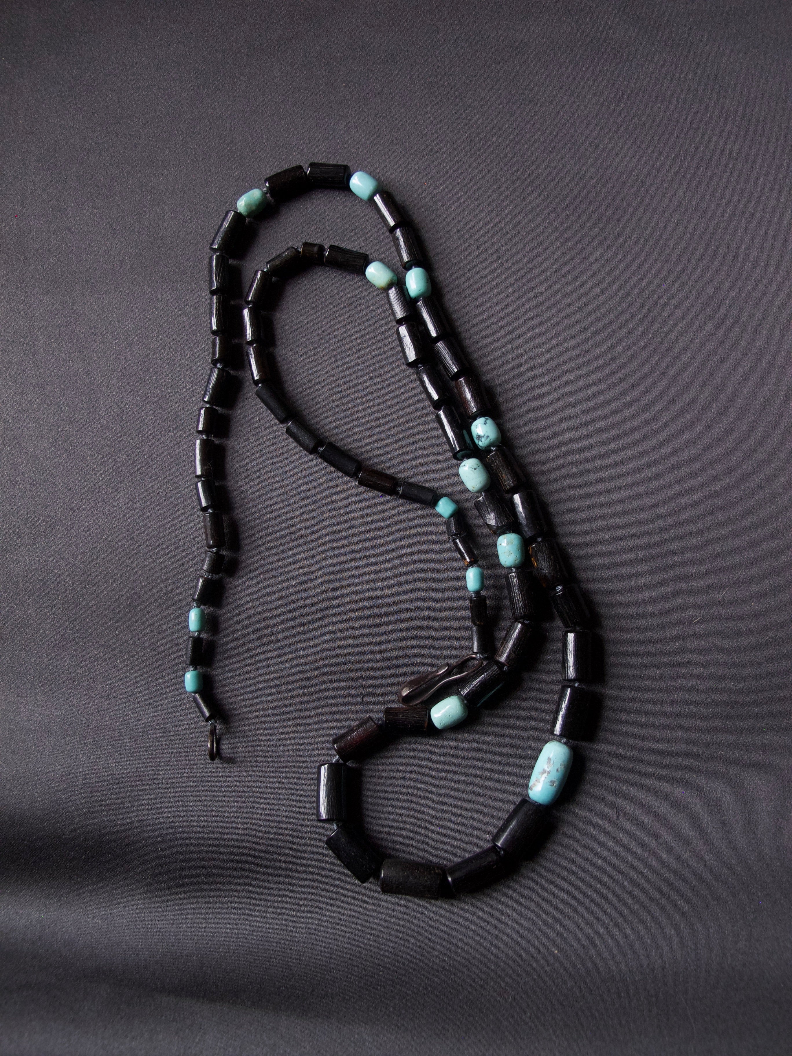 Black Coral and Turquoise Necklace
