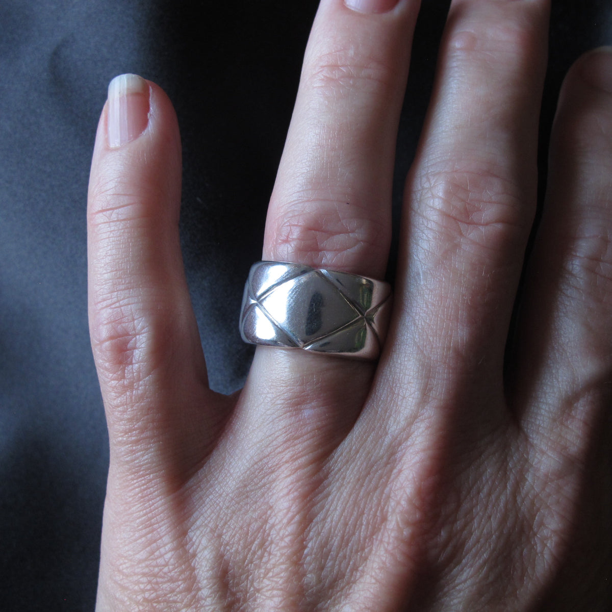 Sterling Silver Wide Tufted Ring