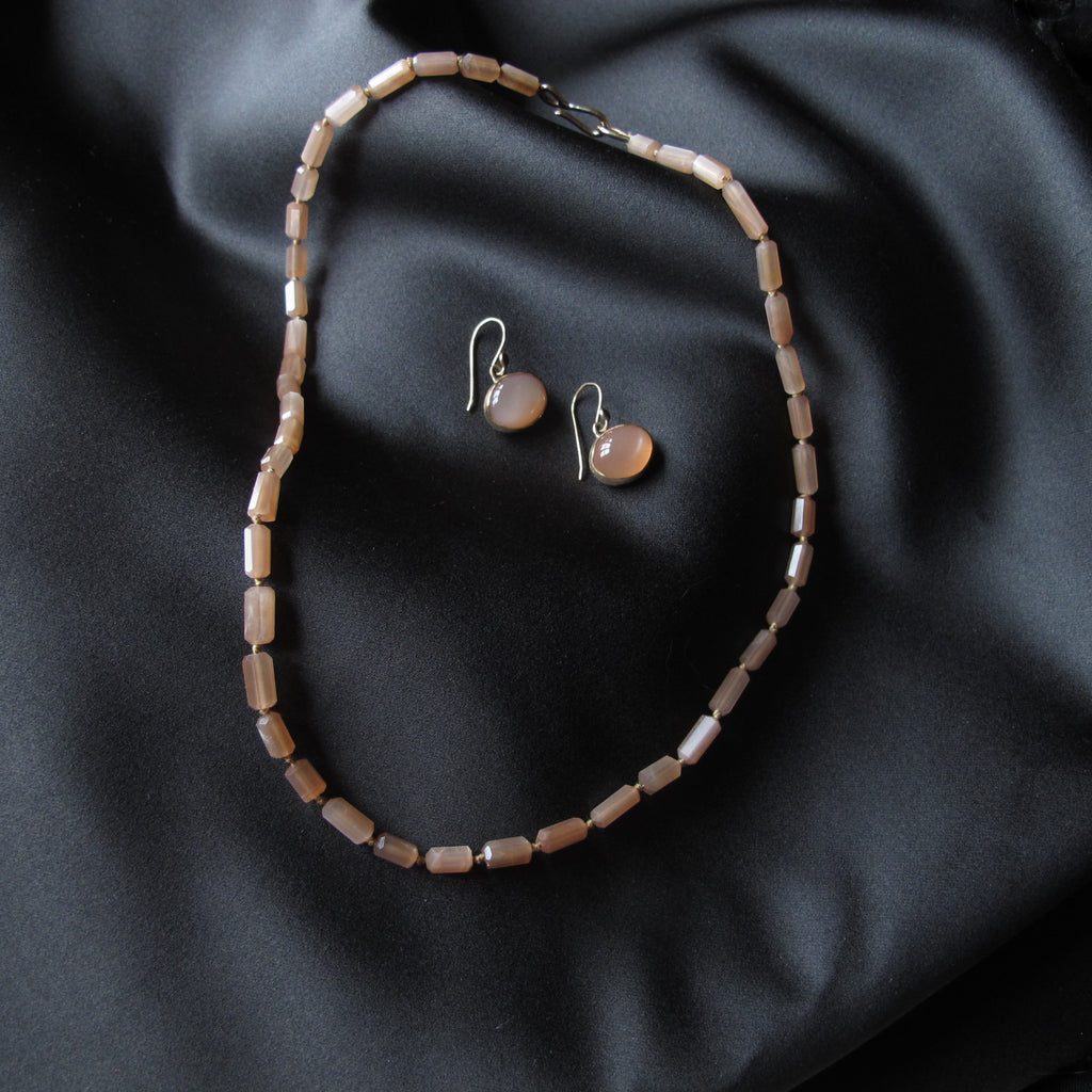 Pink Moonstone Choker Necklace