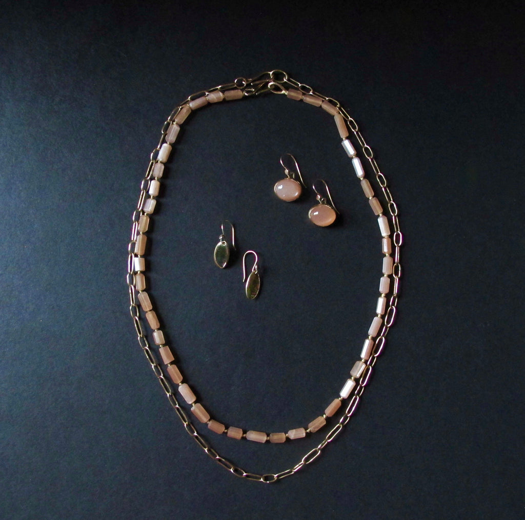 Pink Moonstone Choker Necklace