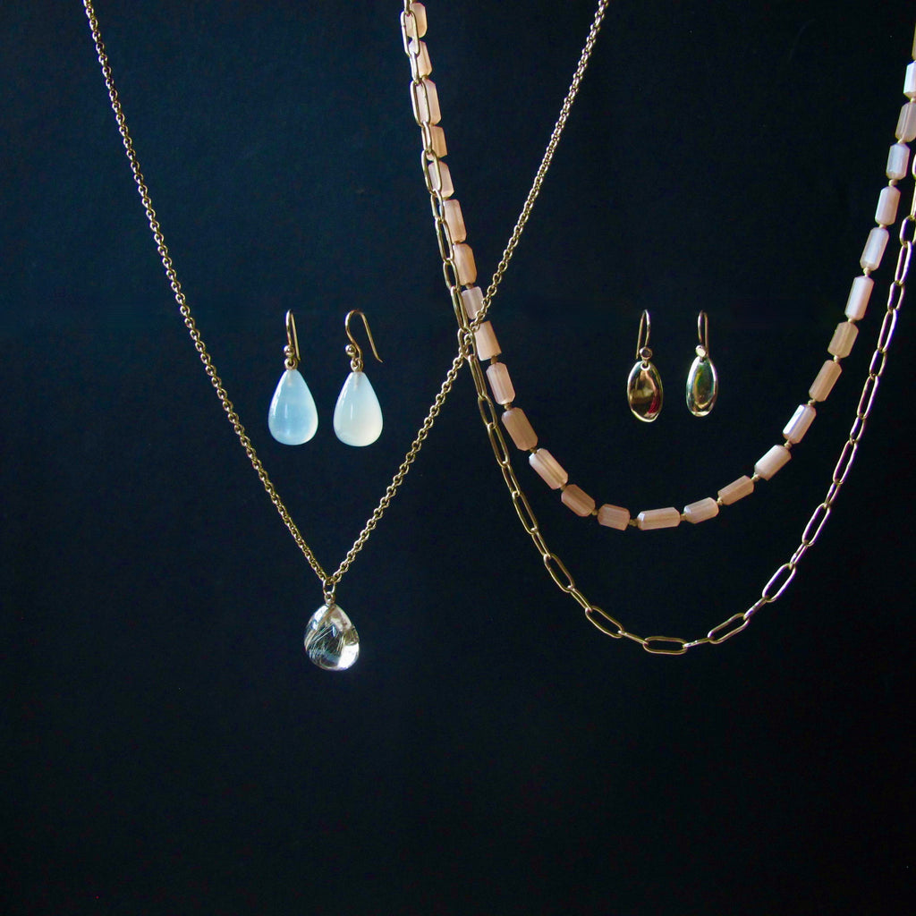 Pink Moonstone Choker Necklace