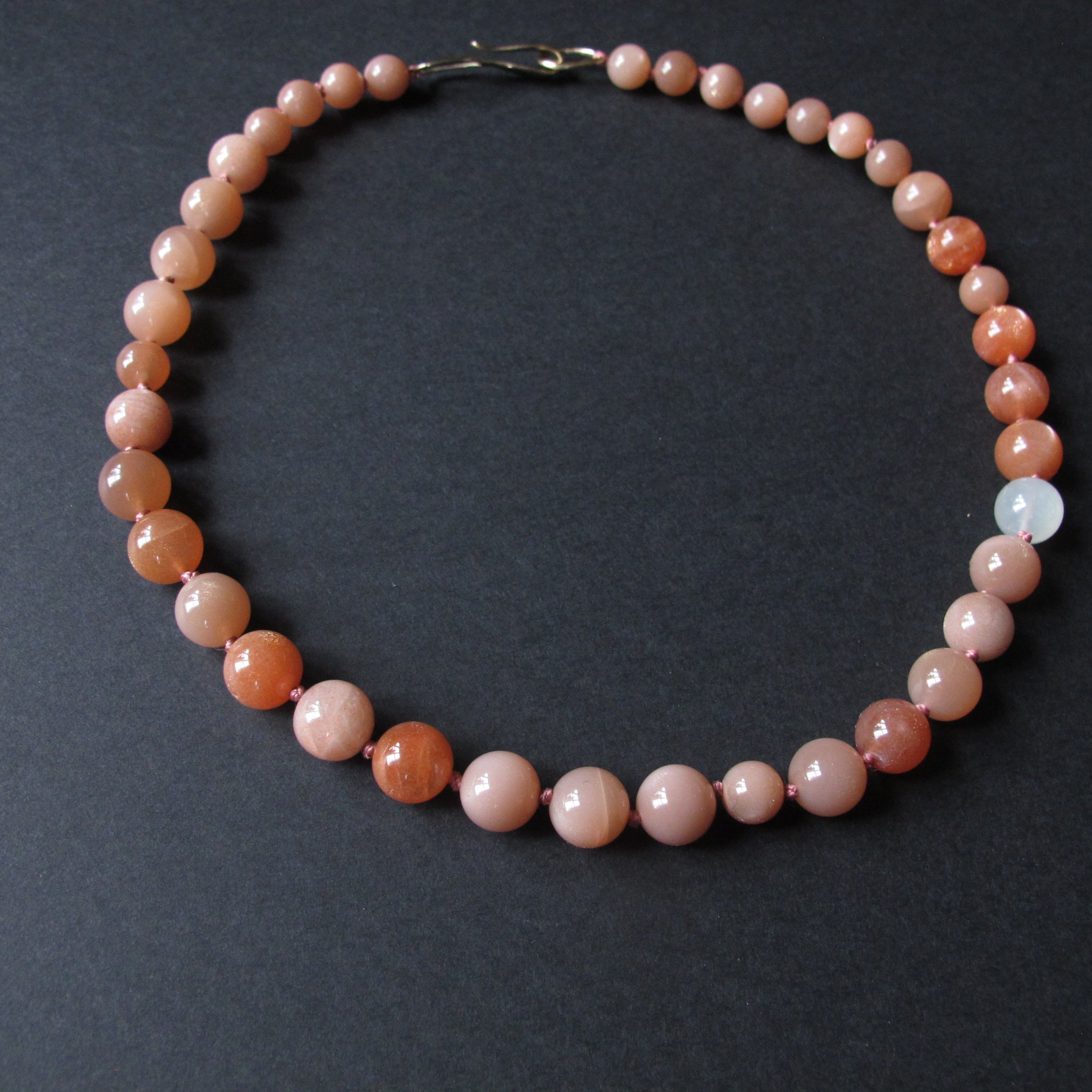 Sunstone and Moonstone Beaded Necklace