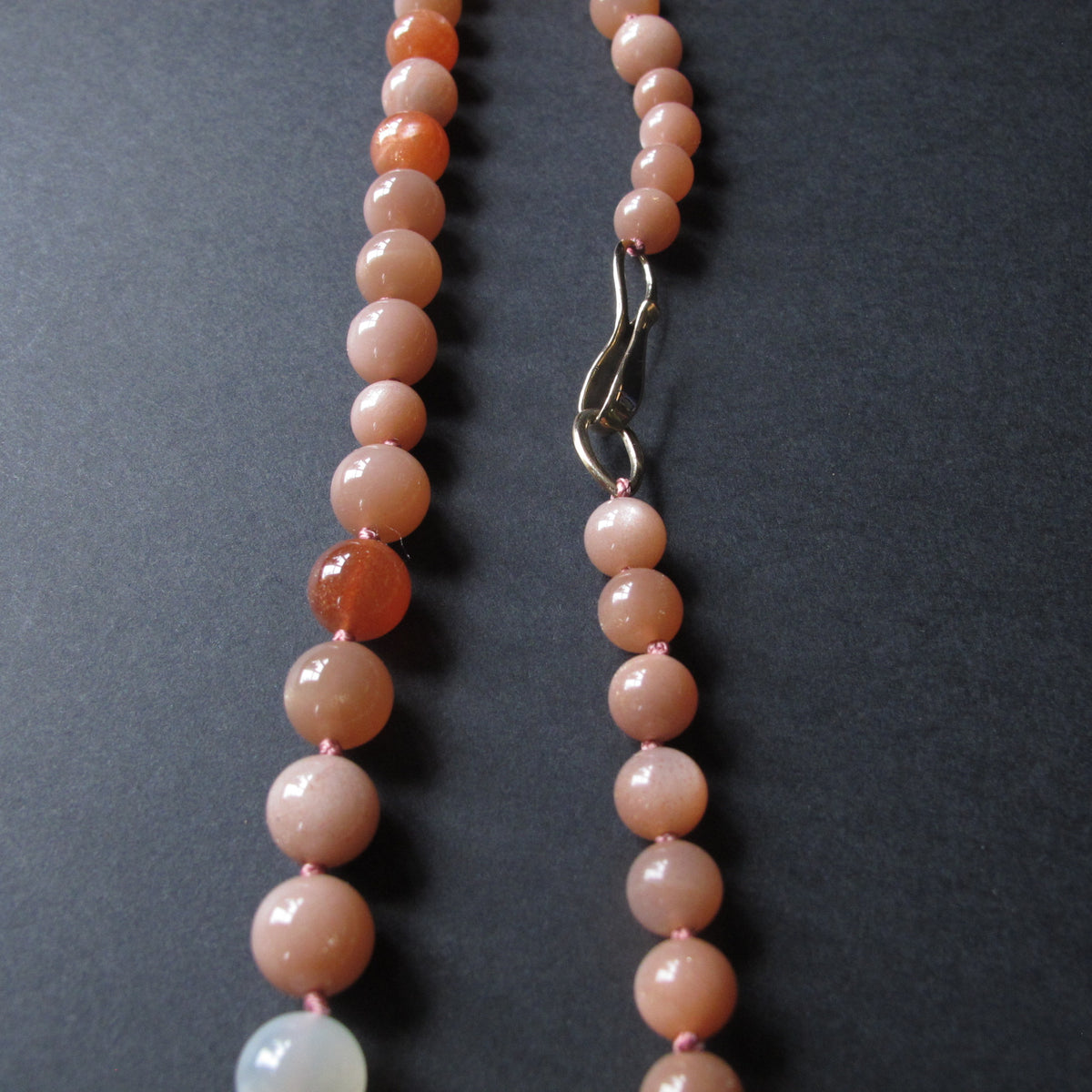 Sunstone and Moonstone Beaded Necklace