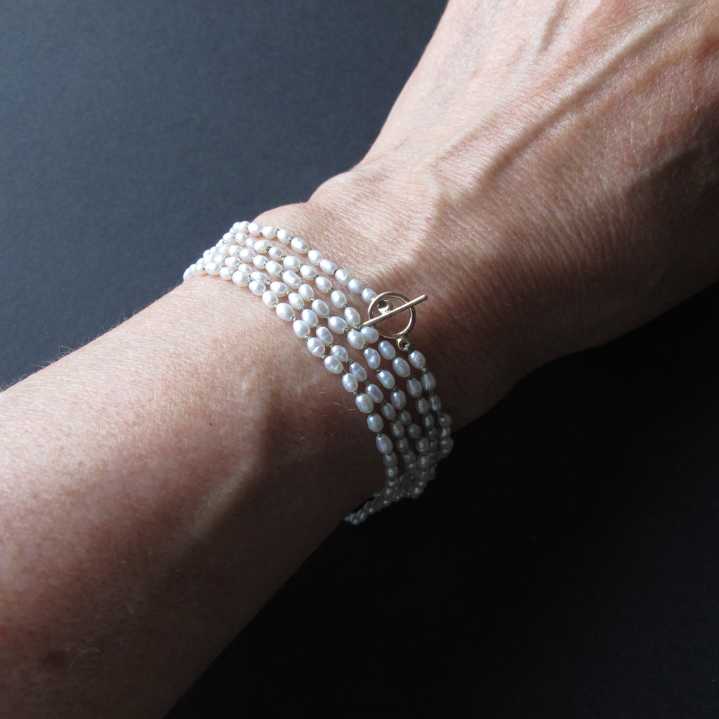 Long White Seed Pearl Necklace