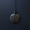 Ziricote and Obsidian Pendant