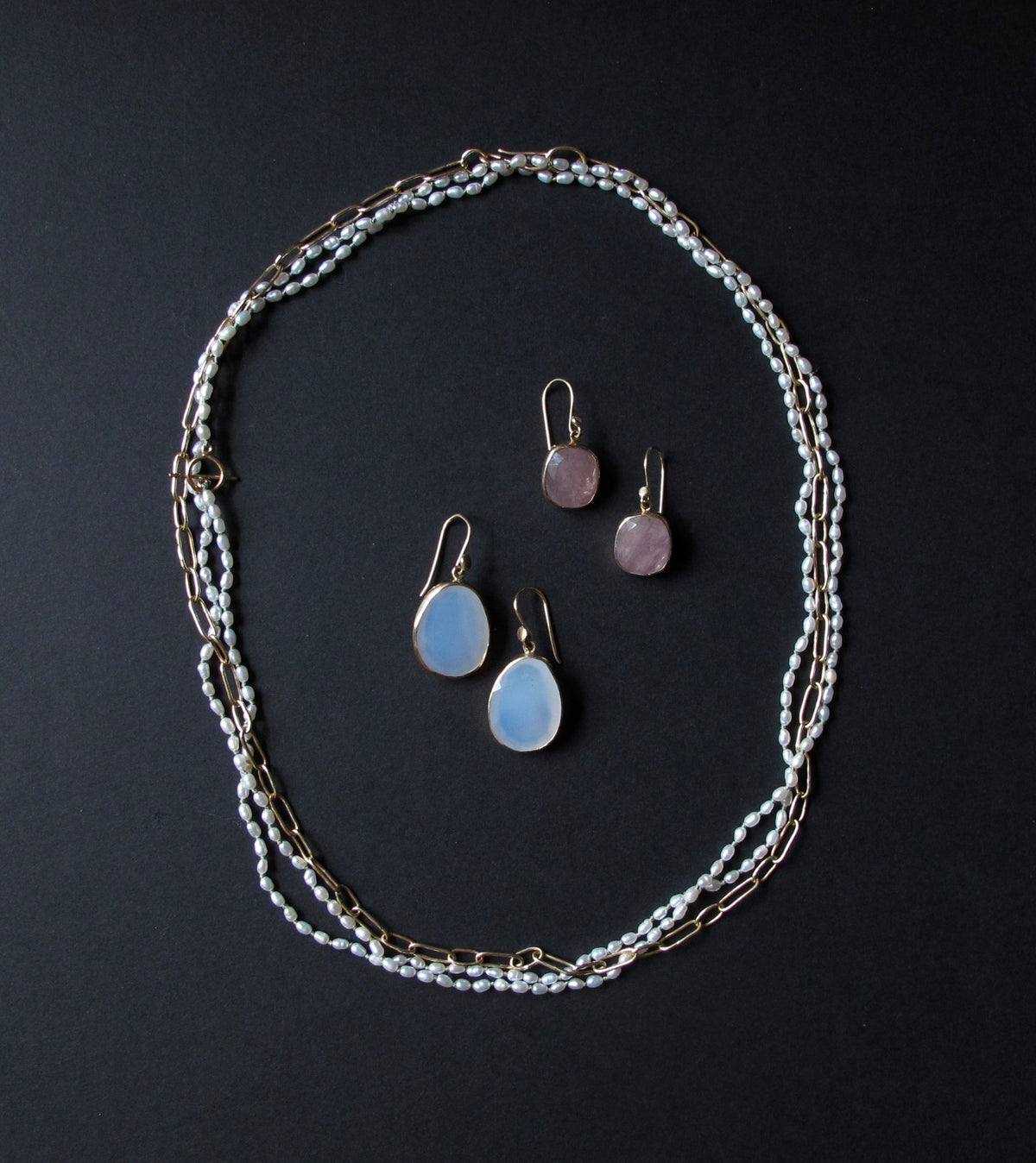 Long White Seed Pearl Necklace