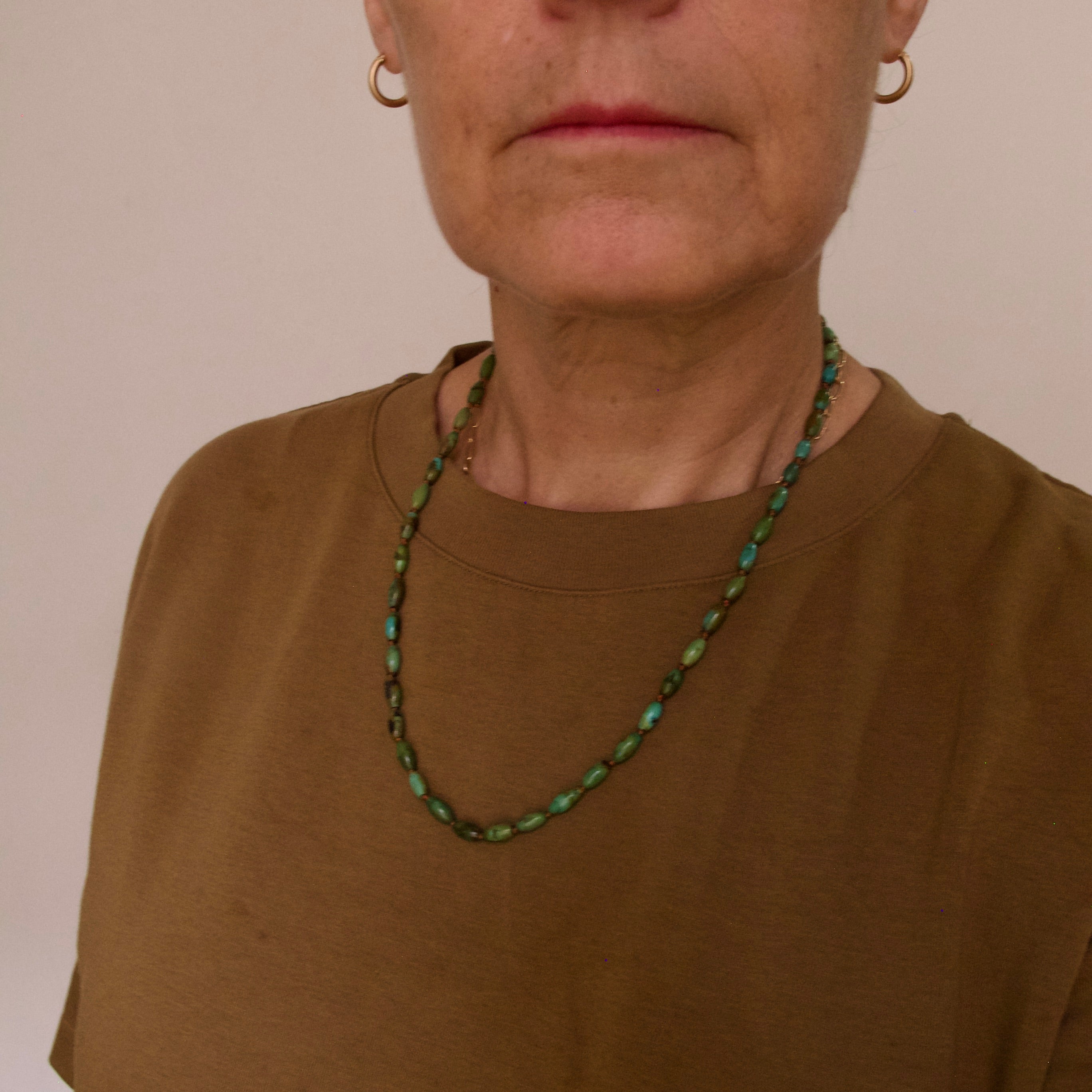 Green Turquoise Beaded Necklace